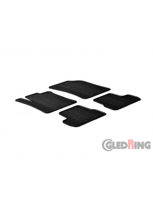 Original Gledring Passform Fußmatten Gummimatten 4 Tlg.+Fixing - Citroen C3 2010->2016